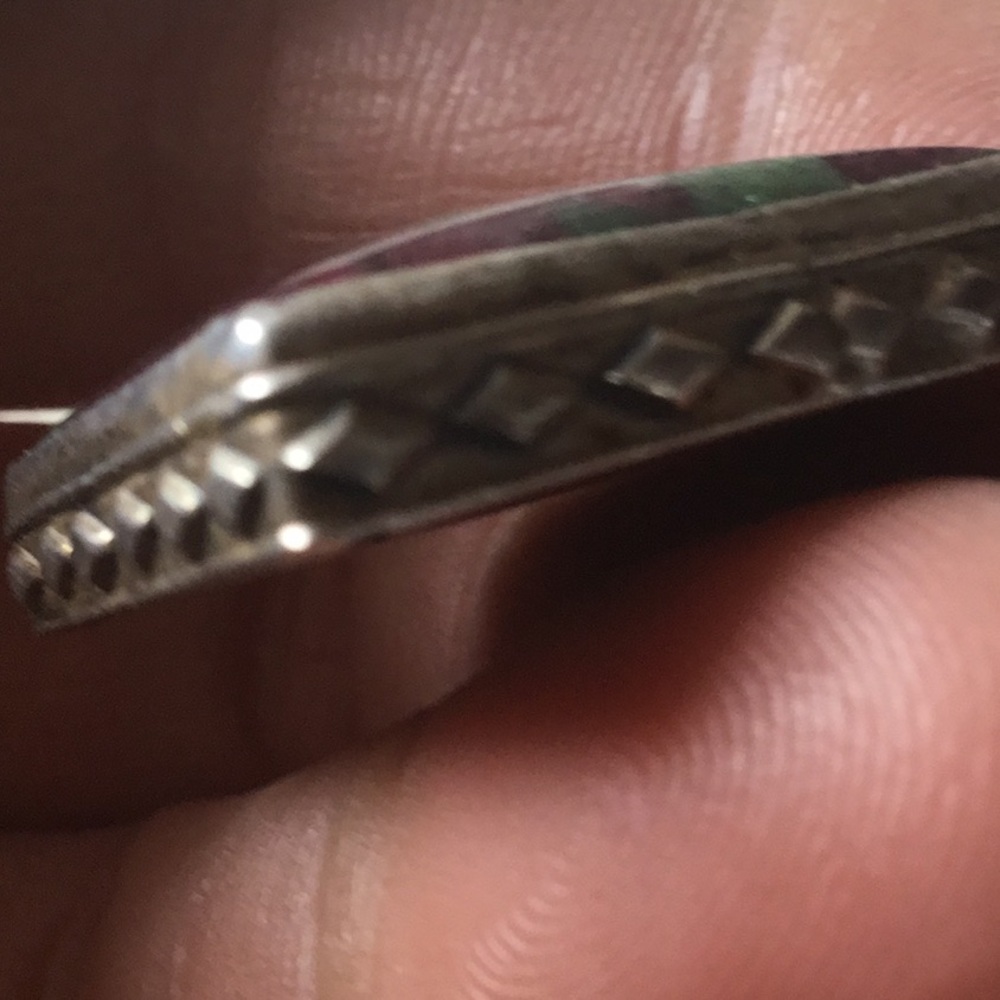 SS RUBY ZOISITE PENDANT - Picture 2 of 4